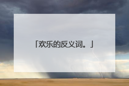 欢乐的反义词。