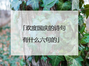 欢度国庆的诗句有什么六句的
