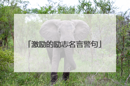 激励的励志名言警句