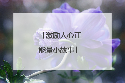 激励人心正能量小故事