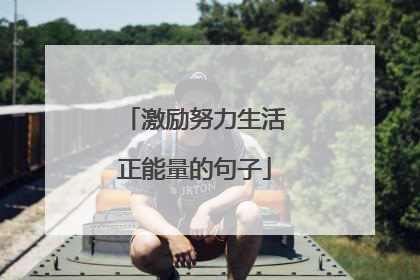 激励努力生活正能量的句子