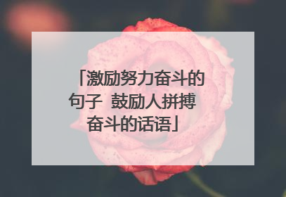 激励努力奋斗的句子 鼓励人拼搏奋斗的话语