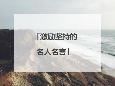 激励坚持的名人名言