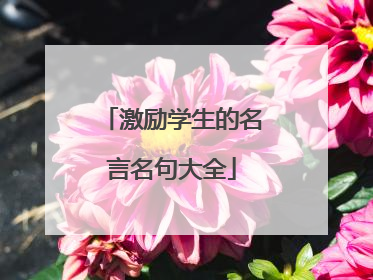 激励学生的名言名句大全