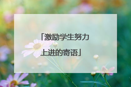 激励学生努力上进的寄语