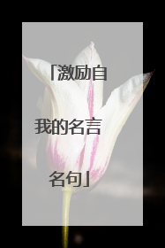 激励自我的名言名句