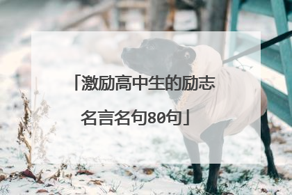 激励高中生的励志名言名句80句