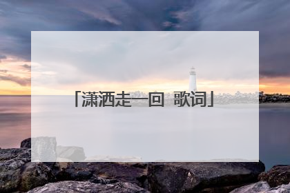 潇洒走一回 歌词