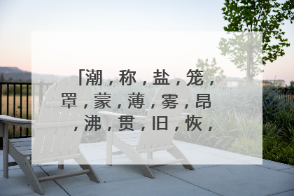 潮,称,盐,笼,罩,蒙,薄,雾,昂,沸,贯,旧,恢,同音字组词2个?