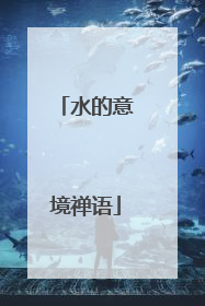 水的意境禅语