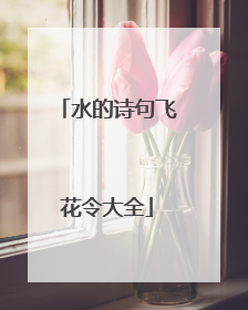 水的诗句飞花令大全