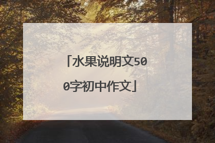 水果说明文500字初中作文