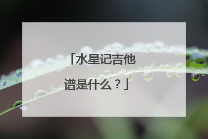 水星记吉他谱是什么?