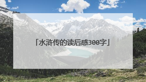 水浒传的读后感300字
