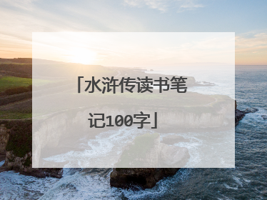 水浒传读书笔记100字