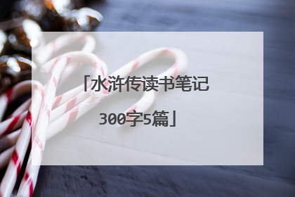 水浒传读书笔记300字5篇