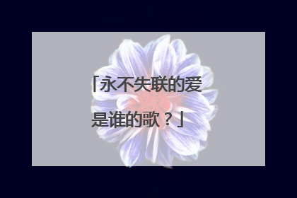 永不失联的爱是谁的歌?