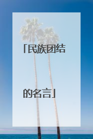 民族团结的名言