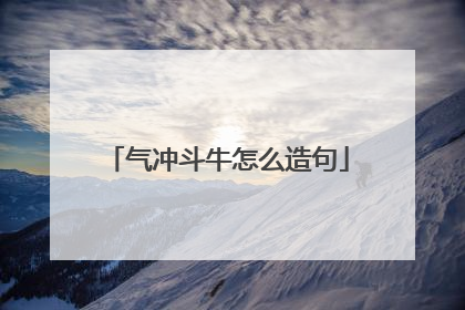 气冲斗牛怎么造句