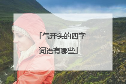 气开头的四字词语有哪些