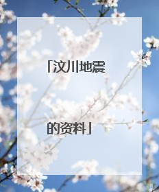 汶川地震的资料