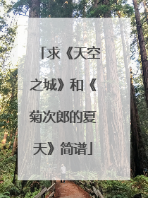 求《天空之城》和《菊次郎的夏天》简谱