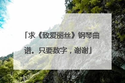 求《致爱丽丝》钢琴曲谱。只要数字，谢谢
