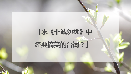 求《非诚勿扰》中经典搞笑的台词？