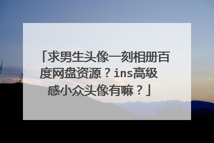 求男生头像一刻相册百度网盘资源?ins高级感小众头像有嘛?