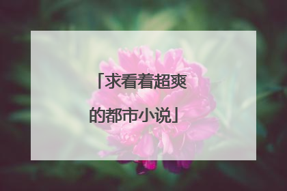 求看着超爽的都市小说