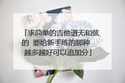求简单的吉他谱无和弦的 要给新手练的那种 越多越好可以追加分