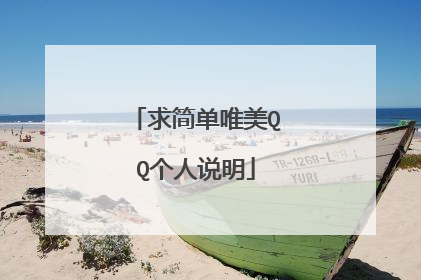 求简单唯美QQ个人说明
