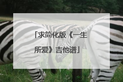 求简化版《一生所爱》吉他谱