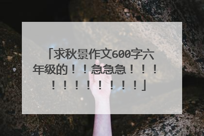 求秋景作文600字六年级的！！急急急！！！！！！！！！！！
