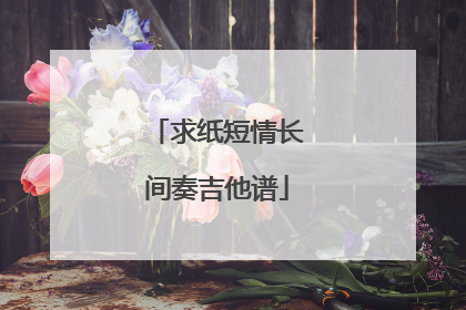 求纸短情长间奏吉他谱