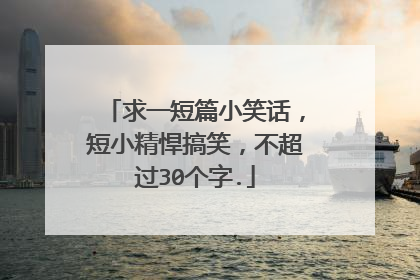 求一短篇小笑话，短小精悍搞笑，不超过30个字.