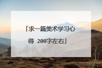 求一篇美术学习心得 200字左右