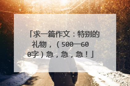 求一篇作文：特别的礼物，（500一600字）急，急，急！