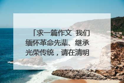 求一篇作文 我们缅怀革命先辈、继承光荣传统，请在清明前后祭扫烈士墓，把自己的感受写下来，最重要的是感
