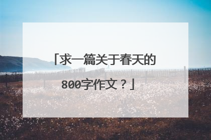求一篇关于春天的800字作文？