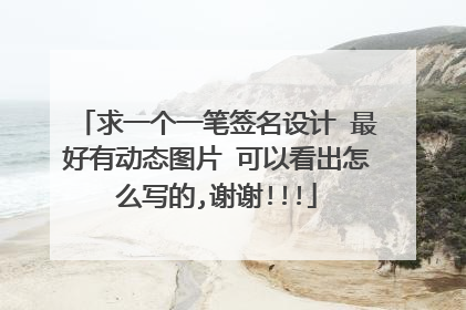 求一个一笔签名设计 最好有动态图片 可以看出怎么写的,谢谢!!!