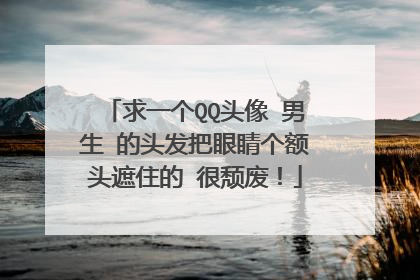 求一个QQ头像 男生 的头发把眼睛个额头遮住的 很颓废！