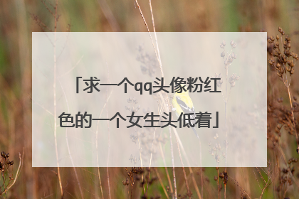 求一个qq头像粉红色的一个女生头低着