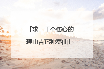求一千个伤心的理由吉它独奏曲