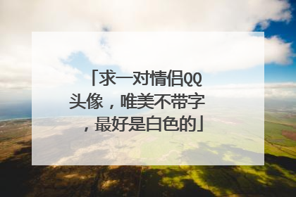 求一对情侣QQ头像，唯美不带字，最好是白色的