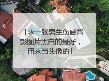 求一张男生伤感背影图片黑白的最好，用来当头像的