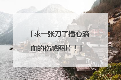 求一张刀子插心滴血的伤感图片!