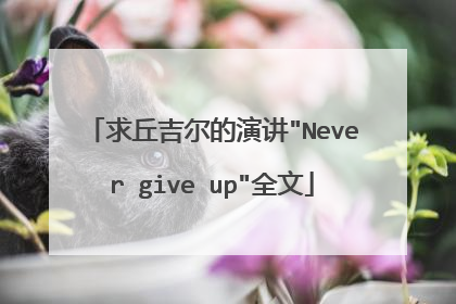求丘吉尔的演讲