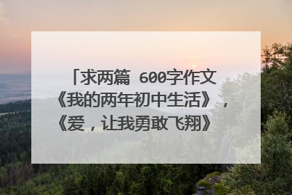 求两篇 600字作文《我的两年初中生活》，《爱，让我勇敢飞翔》 要范文 速度 要报名了，这是暑家作业
