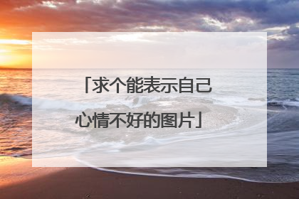 求个能表示自己心情不好的图片